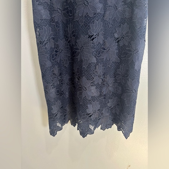 NWT Women's Banana Republic Limited Edition Navy Bow Back Lace Dress Eyelet 4 - Picture 12 of 13